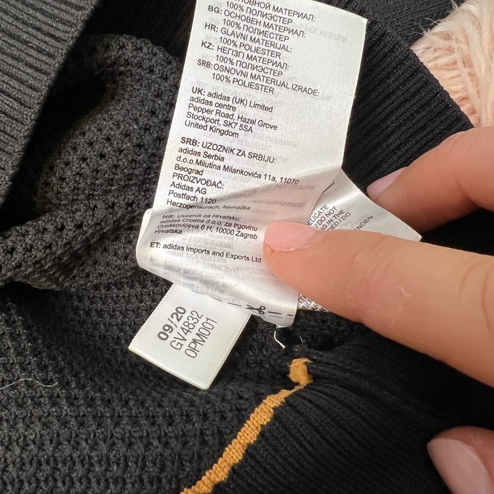 Adidas x Ivy Park Womens Black Knit Crop Top Neon Trim XL GV4832 Resort Vacation - Picture 7 of 8